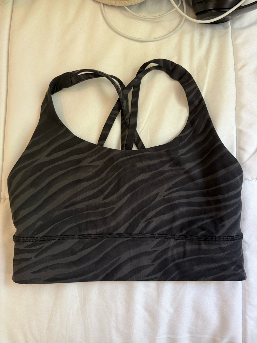 Lululemon zebra print free to be long line sports bra
